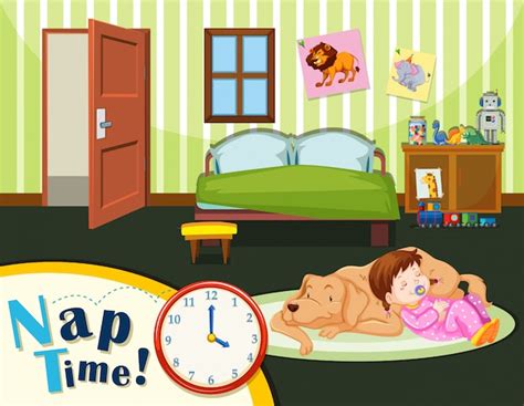 Free Vector | Young toddler nap time