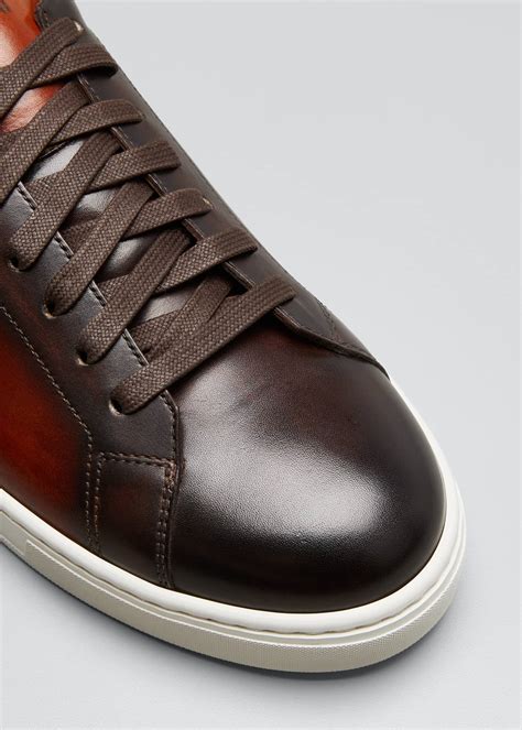 Magnanni Men's Ottawa Burnished Leather Sneakers - Bergdorf Goodman