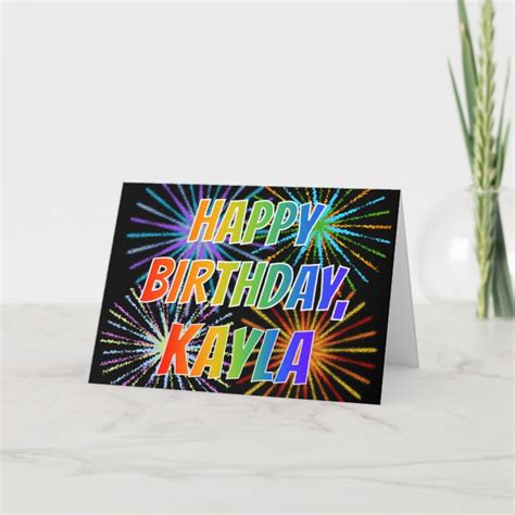 First Name "KAYLA" Fun "HAPPY BIRTHDAY" Card | Zazzle.com