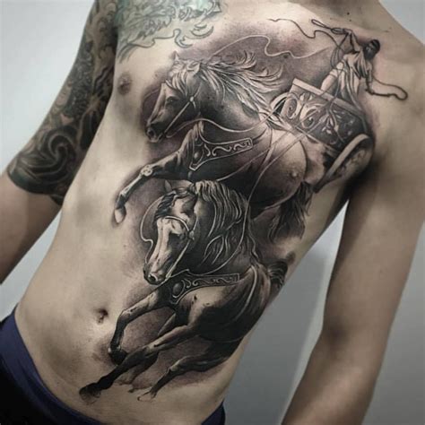 horse and chariot tattoo - vangoghcafeatnight