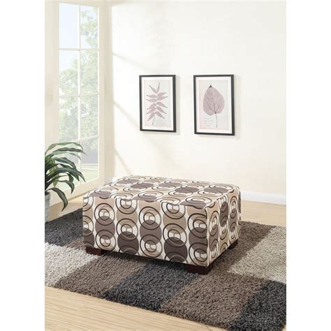 Cocktail Ottoman In Multicolor Spiral Print Polyester Fabric - Walmart.com