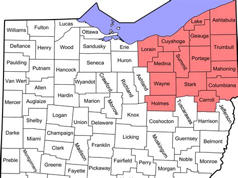 Map Of Northeast Ohio Counties | Maps Of Ohio