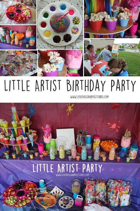 Little Artist Birthday Party - Lovebugs and Postcards