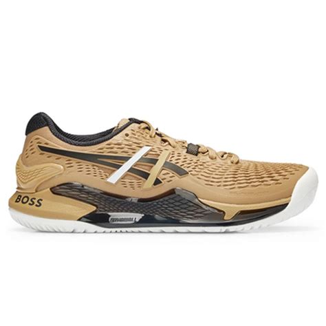 Asics Hugo Boss Gel Resolution 9 Men's Tennis Shoe Camel/black