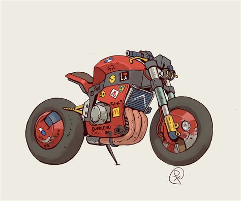 ArtStation - Cyberpunk bike 04 ?, Fernando Correa | Motorcycle drawing, Motorcycle illustration ...