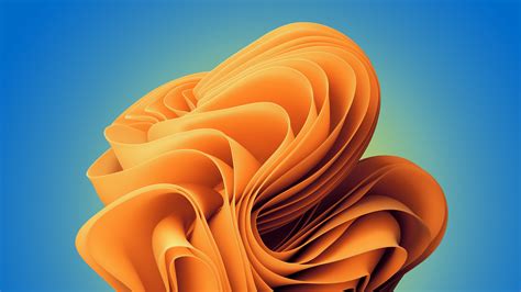 Windows 11 Orange Abstract Bloom 4K Wallpaper - Download Free 4K Desktop Wallpapers