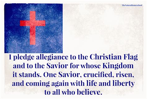 Printable Pledge Of Allegiance To The Christian Flag