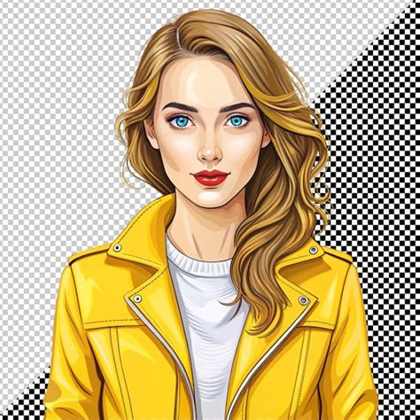 Premium PSD | Women wearing a yellow jacket