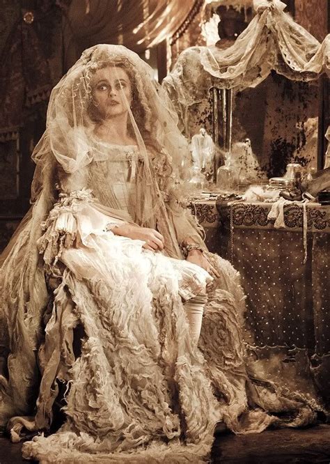 Insane bride. Miss Havisham from Great Expectations, played by Helena ...