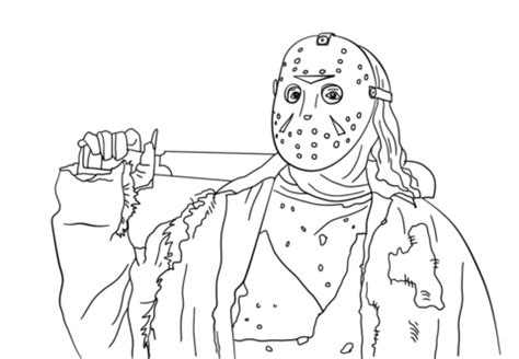 Friday the 13th Jason coloring page | Free Printable Coloring Pages