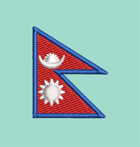 NEPAL FLAG EMBROIDERY DESIGN | FLAG OF NEPAL EMBROIDERY DESIGN | NORTHERN COUNTRY EMBROIDERY ...