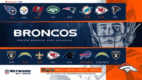 Denver Broncos on Twitter | Printable nfl schedule, Nfl, Schedule calendar