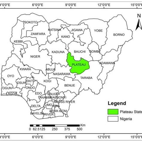 Nigeria Showing Plateau State | Download Scientific Diagram