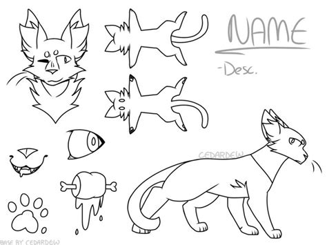 F2U Cat Ref Sheet by Cedardew on DeviantArt | Warrior cat oc, Warrior cat drawings, Cat oc