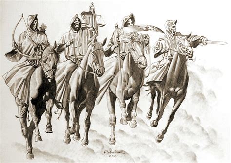 The Four Horsemen Drawing by James Robinson - Pixels