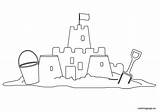 Sand Castle – Coloring Page sketch template