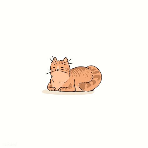 Orange cat doodle element vector | premium image by rawpixel.com ...