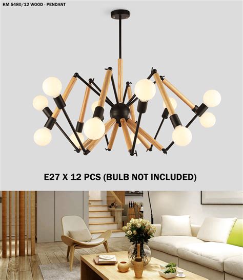 KM Lighting - Product - Black Spider Pendant Lamp - 5480/12