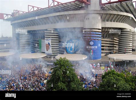 Milan,Italy, may 23 2021 - f.c. Inter fans celebrations for winning of serie A championship ...