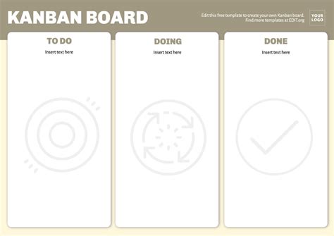 Free templates to create printable Kanban boards