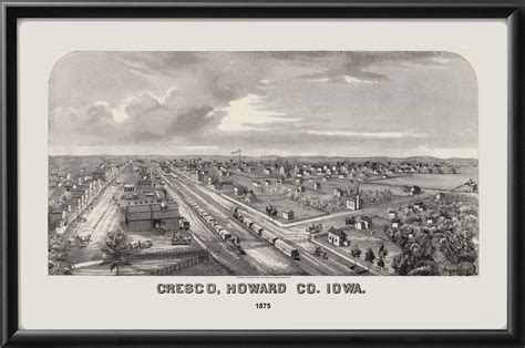 Cresco IA 1875 Restored Map | Vintage City Maps