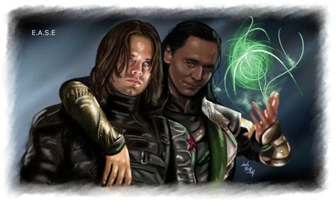 Commission - Bucky and Loki by LadyMintLeaf | Bucky, Loki, Loki marvel