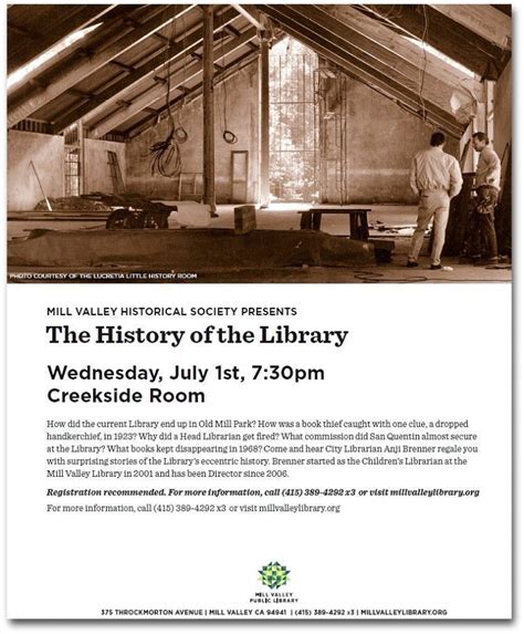 The History of the Mill Valley Library – Mill Valley Historical Society