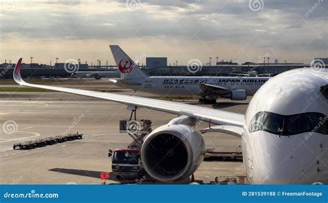 Tokyo, Japan, January 2023, Japan Airlines Jets and Airplanes Arrive at ...