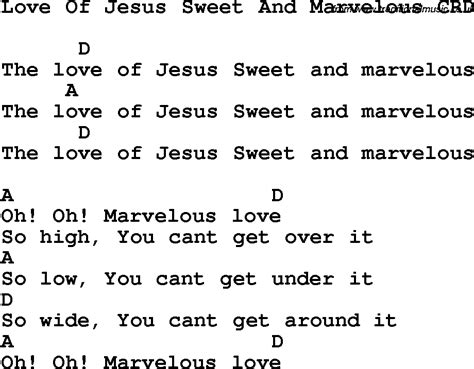 Christian Childrens Song: Love Of Jesus Sweet And Marvelous Lyrics and ...