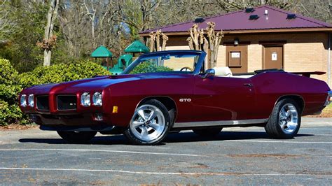 1970 Pontiac GTO Convertible Metallic Red – Muscle Vintage Cars