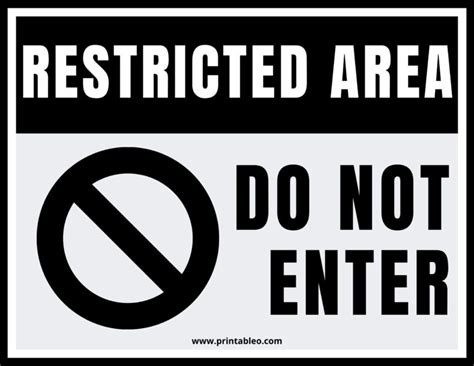 20+ Restricted Area Signs | Download Printable FREE PDFs