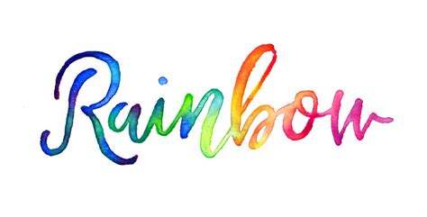 Create Colorful Rainbow Brush Lettering - Every-Tuesday