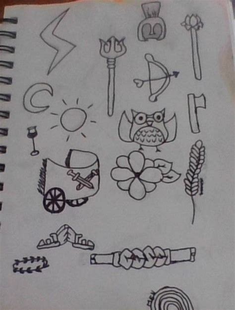 PJO symbols | Percy jackson drawings, Percy jackson tattoo, Percy jackson art