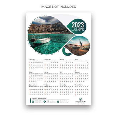 Premium Vector | 2023 wall calendar design template