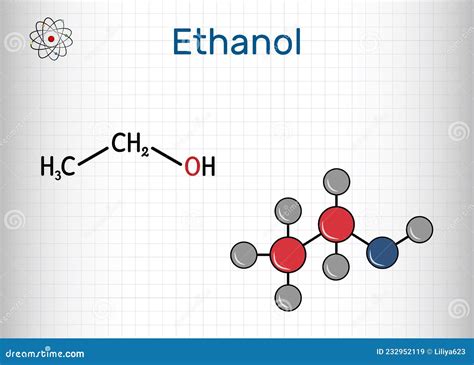 Ethanol, C2H5OH Molecule. It Is A Primary Alcohol, An Alkyl Alcohol ...