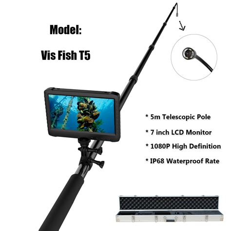 Extendable 5m Telescopic Pole 1080P HD Digital CCTV Undersea Inspection Camera DVR System for ...