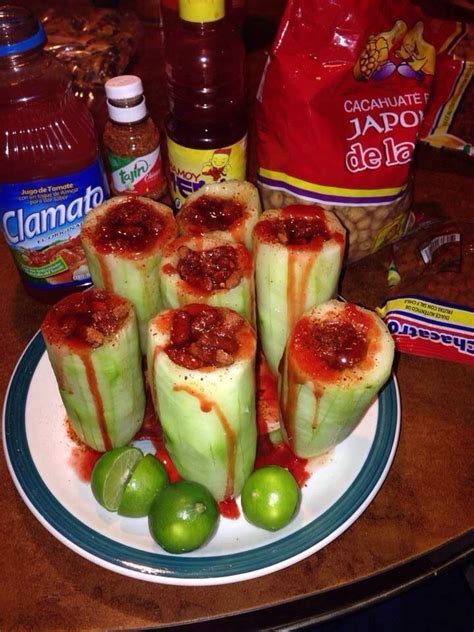 Pepino, cucumber, lime, chamoy Mexican Treats, Mexican Food Recipes ...