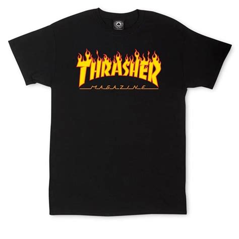 Buy Thrasher Flame Logo T-shirt in Black | THRASHER | Natterjacks