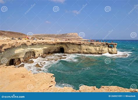 Panorama of Sea Caves on Cape Greco Peninsula, Cyprus Stock Image - Image of mediterranean ...