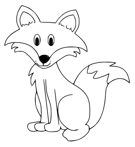 Free Cute Fox Coloring Page - Free Printable Coloring Pages for Kids