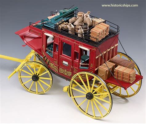 Stagecoach - Wells Fargo Stagecoach, Historic Scale Wood Model Kit by ...