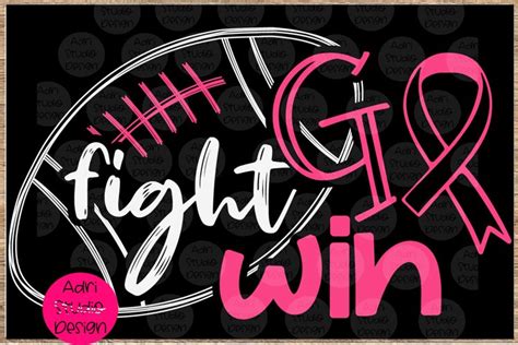 Go fight win, tackle cancer SVG