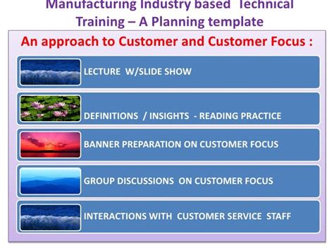 Manufacturing Industry Based Technical Training – A Planning Templat…