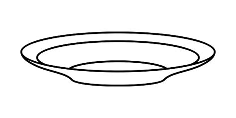 Linear Drawing Of A Deep Dish On A White Background Stock Illustration ...