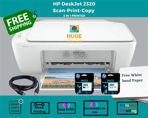 Hp Deskjet 2320 All-In-One Printer, USb Plug And Print, Scan, And Copy White [7Wn42B ...