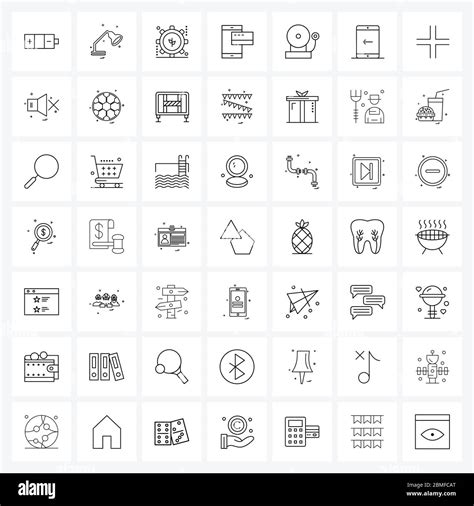 Set of 49 UI Icons and symbols for fire, alarm, gear, phone, online Vector Illustration Stock ...