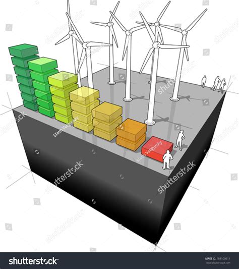 diagram of a wind turbine farm with energy - Royalty Free Stock Vector ...