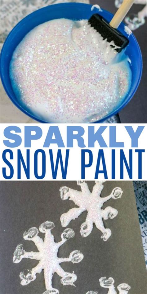 DIY Sparkly Puffy Snow Paint for Kids | Winterbasteleien, Bastelei, Kinder