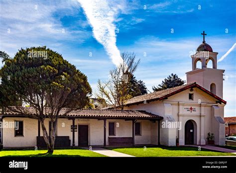 The Chapel at Mission Santa Cruz in Santa Cruz California Stock Photo ...