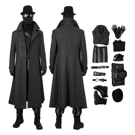 Spider Man Noir Costume Spider Man Into The Spider-Verse Noir Cosplay ...